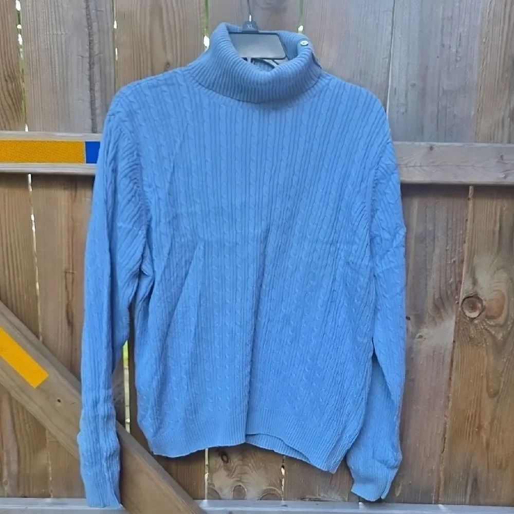 Valerie Stevens Light Blue Turtleneck Sweater